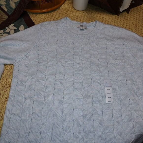 New Croft & Barrow Light Blue Extra Cozy Sweater Women's M - Picture 2 of 3